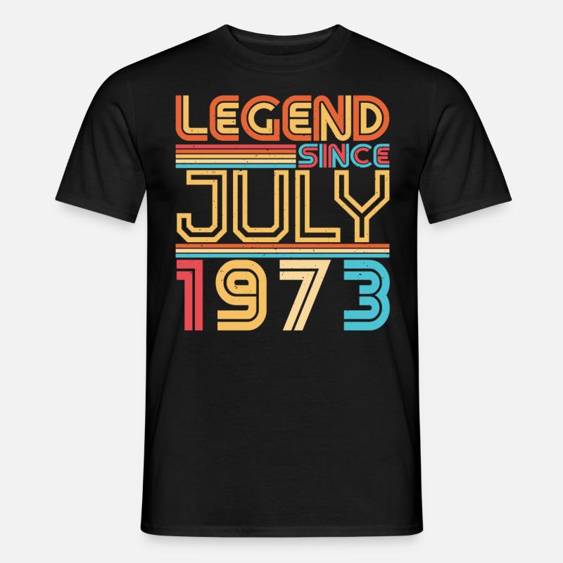 1973 Juli Retro - Männer T-Shirt - Schwarz