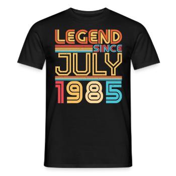 Geburtstagsgruss Juli 1985 - Männer T-Shirt - Schwarz - Vorne - AI Model Male 178 light (178cm)