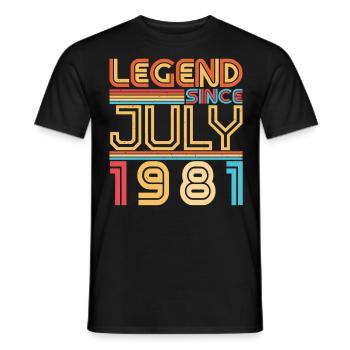 Geboren Im Juli 1981 - Männer T-Shirt - Schwarz - Vorne - AI Model Male 178 light (178cm)