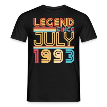 Year of construction July 1993 - Men's T-Shirt - black - Front - AI Model Male 178 light (178cm)