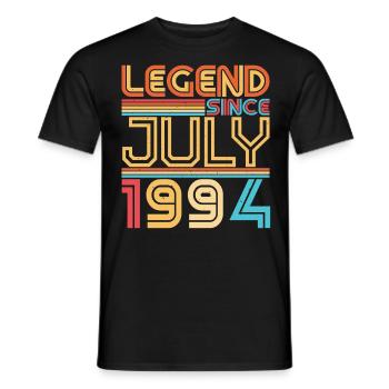 Baujahr Juli 1994 - Männer T-Shirt - Schwarz - Vorne - AI Model Male 178 light (178cm)
