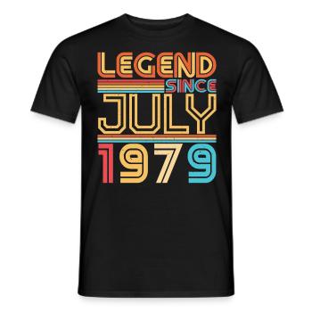 Né en juillet 1979 - T-shirt homme - noir - Devant - AI Model Male 178 light (178cm)