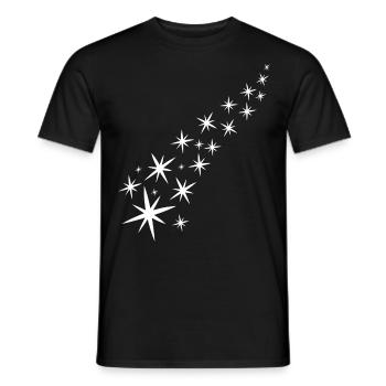Weisse Sternenstrasse - Männer T-Shirt - Schwarz - Vorne - AI Model Male 178 light (178cm)