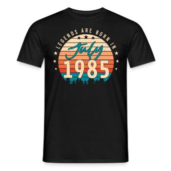 Geburtsjahr 1985 Juli - Männer T-Shirt - Schwarz - Vorne - AI Model Male 178 light (178cm)