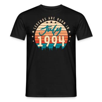 Geburtstagsgruss 1994 Juli - Männer T-Shirt - Schwarz - Vorne - AI Model Male 178 light (178cm)