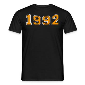 1992 Année Oranges Design - T-shirt homme - noir - Devant - AI Model Male 178 light (178cm)