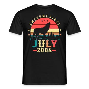 De l’âge en juillet 2004 - T-shirt homme - noir - Devant - AI Model Male 178 light (178cm)