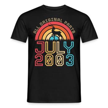 Geschenkidee Für Juli 2003 - Männer T-Shirt - Schwarz - Vorne - AI Model Male 178 light (178cm)