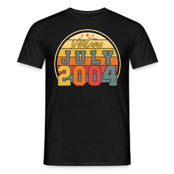 18e anniversaire juillet 2004 - T-shirt homme - noir - Devant - AI Model Male 178 light (178cm)