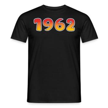 1962 Glücksjahr In Orange - Gelben Design - Männer T-Shirt - Schwarz - Vorne - AI Model Male 178 light (178cm)