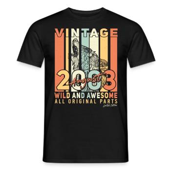 Tous originaux en août 2003 - T-shirt homme - noir - Devant - AI Model Male 178 light (178cm)