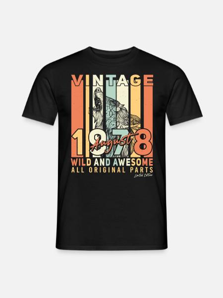 Geburtsmonat August 1978 - Männer T-Shirt - Schwarz