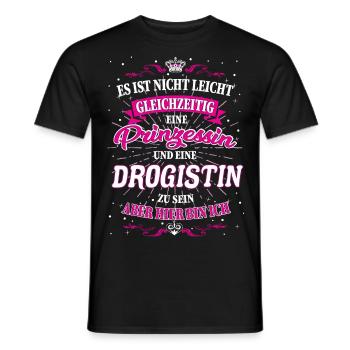 Drogistin und Prinzessin T-Shirt - Männer T-Shirt - Schwarz - Vorne - AI Model Male 178 light (178cm)
