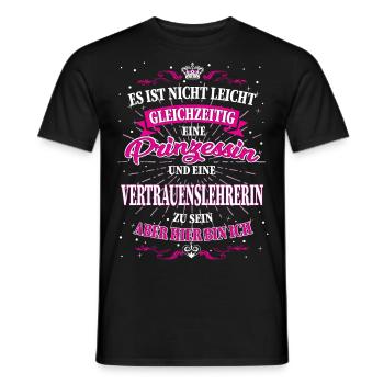 Vertrauenslehrerin und Prinzessin Shirt - Männer T-Shirt - Schwarz - Vorne - AI Model Male 178 light (178cm)