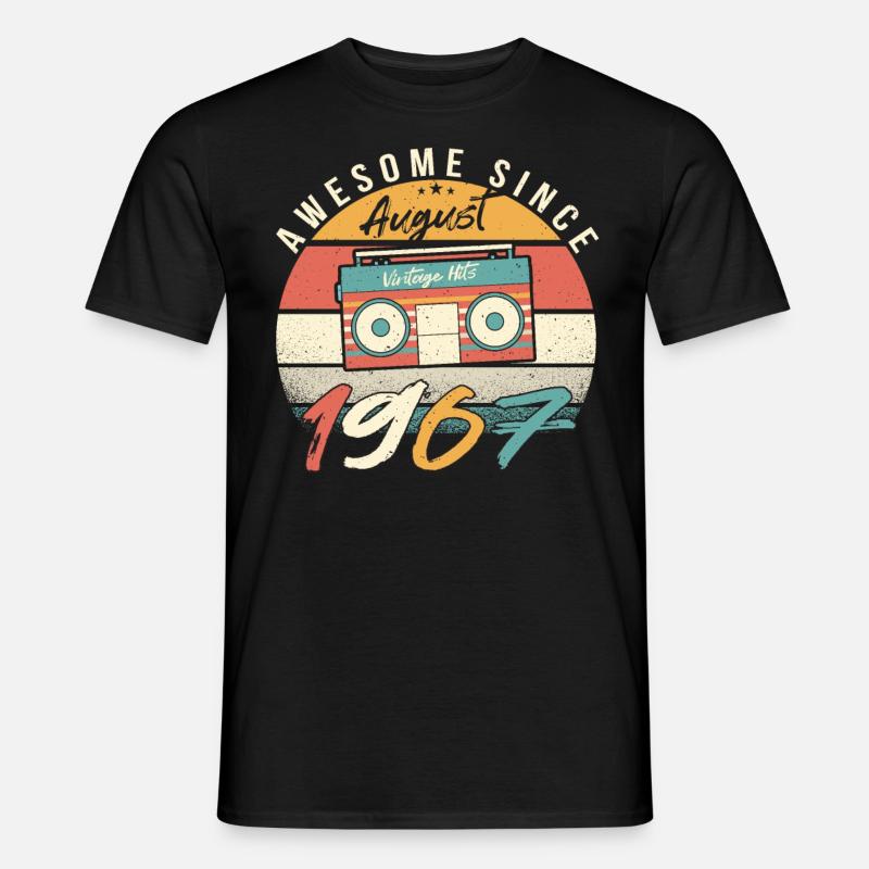 August 1967 Geschenkidee - Männer T-Shirt - Schwarz