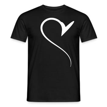 Half Wise Heart Simple - Men's T-Shirt - black - Front - AI Model Male 178 light (178cm)
