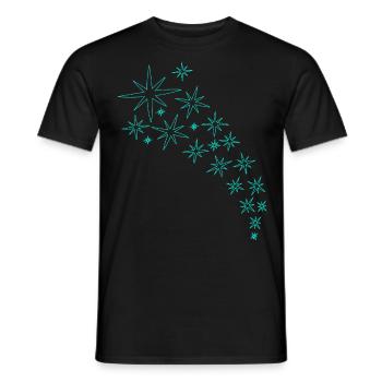 Sterne Mintgrünes Design - Männer T-Shirt - Schwarz - Vorne - AI Model Male 178 light (178cm)