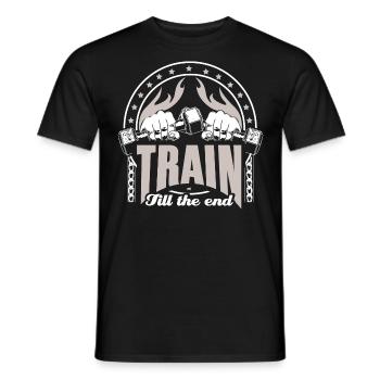 Cadeau d’entraînement de biceps de musculation - T-shirt homme - noir - Devant - AI Model Male 178 light (178cm)