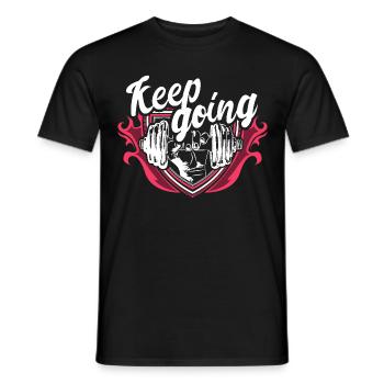 Weight Training Muscle Building - Men's T-Shirt - black - Front - AI Model Male 178 light (178cm)