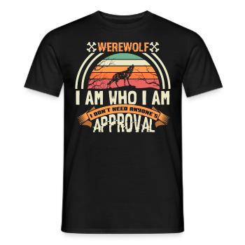 Idée cadeau Halloween Werewolf Moon Night - T-shirt homme - noir - Devant - AI Model Male 178 light (178cm)