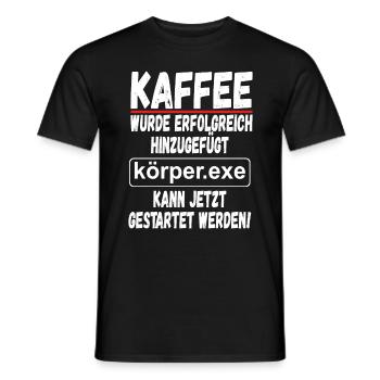 Kaffee Informatiker Geschenk Lustiger Spruch - Männer T-Shirt - Schwarz - Vorne - AI Model Male 178 light (178cm)