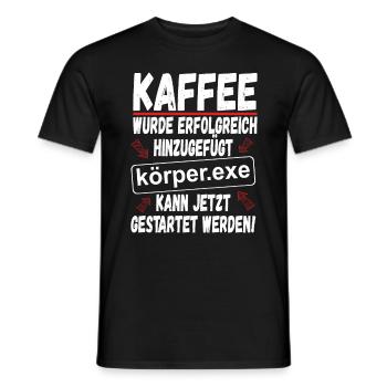Kaffee Informatiker Geschenk Lustiger Spruch - Männer T-Shirt - Schwarz - Vorne - AI Model Male 178 light (178cm)