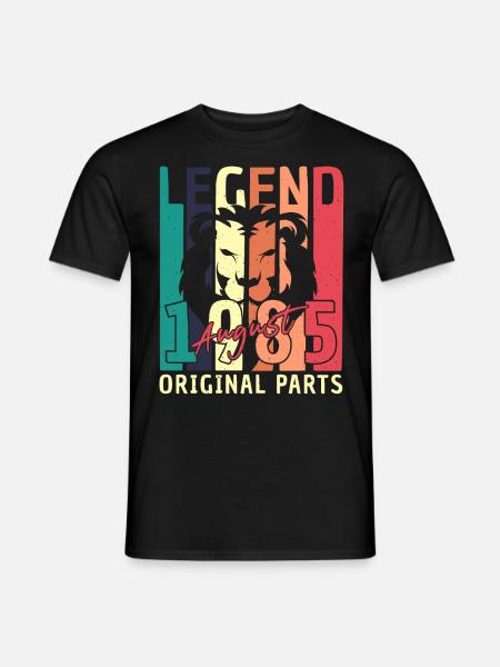 August 1985 Geschenkidee - Männer T-Shirt - Schwarz