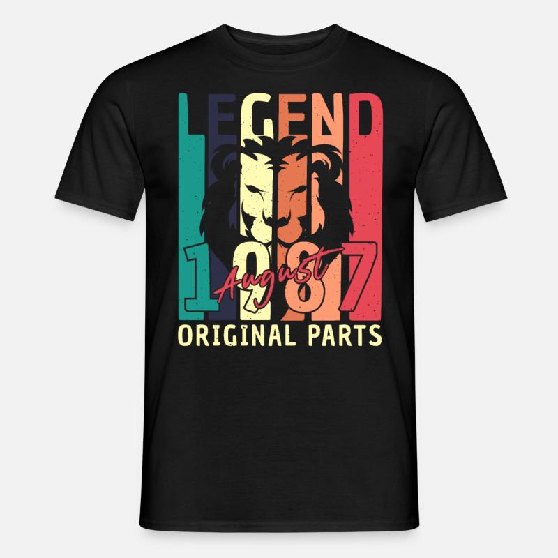 August 1987 Geschenkidee - Männer T-Shirt - Schwarz