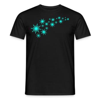 Sternenstaub Mintgrünes Design - Männer T-Shirt - Schwarz - Vorne - AI Model Male 178 light (178cm)
