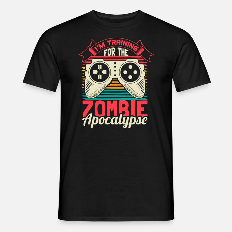 Zombie Apokalypse Lustig Geschenkidee - Männer T-Shirt - Schwarz