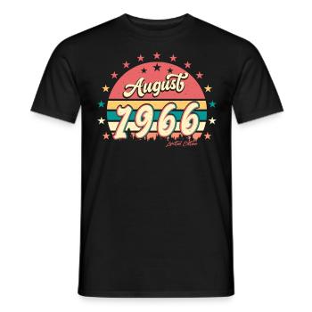 1966 August Vintage - Männer T-Shirt - Schwarz - Vorne - AI Model Male 178 light (178cm)