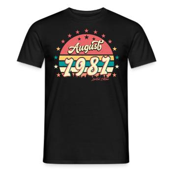 Geboren Im August 1981 - Männer T-Shirt - Schwarz - Vorne - AI Model Male 178 light (178cm)