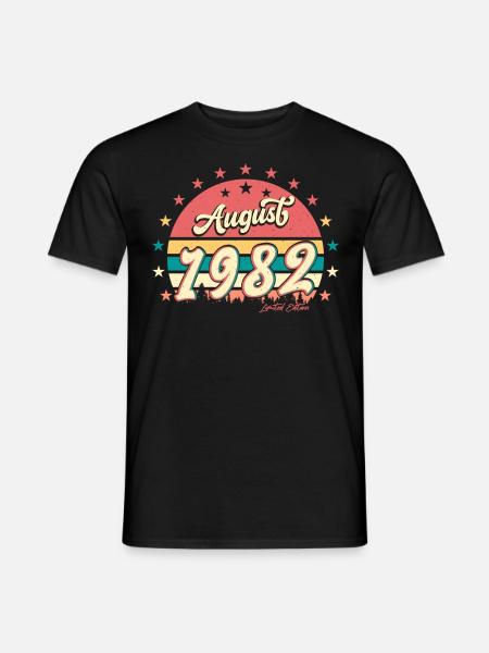 40e anniversaire août 1982 - T-shirt homme - noir