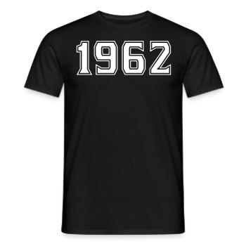 1962 Year in white - Men's T-Shirt - black - Front - AI Model Male 178 light (178cm)