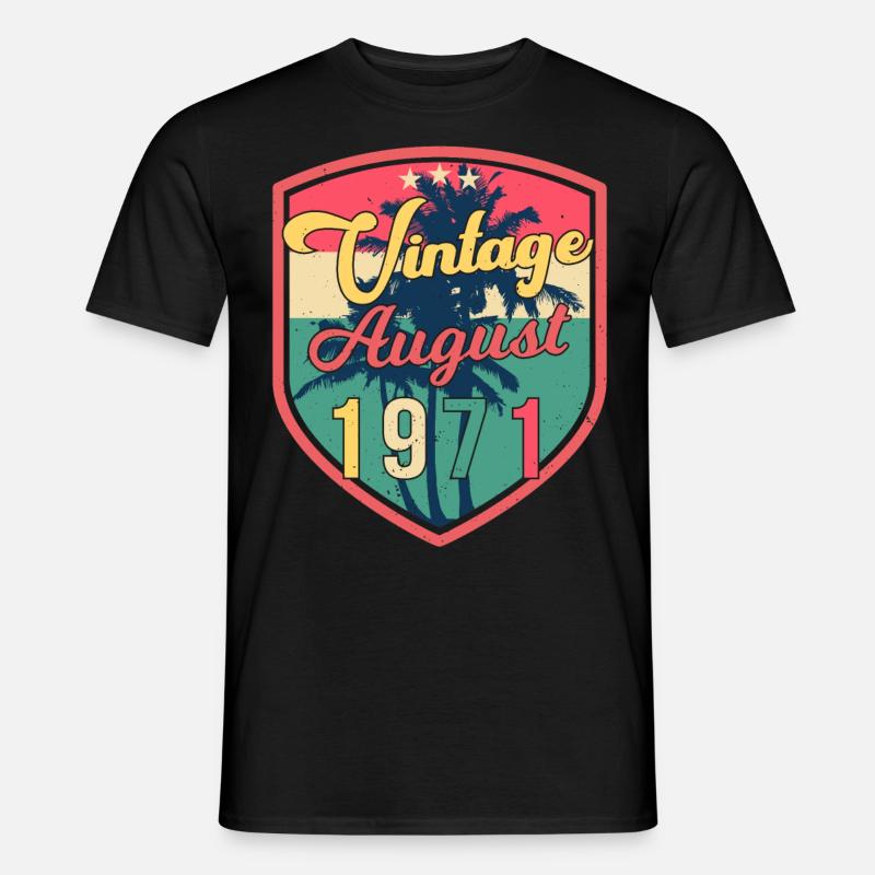 1971 August Retro - Männer T-Shirt - Schwarz