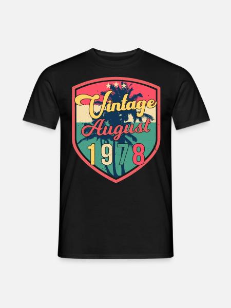 Baujahr 1978 Im August - Männer T-Shirt - Schwarz