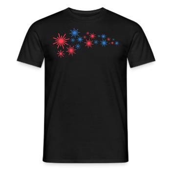 Sternenflotte In Blau Und Rot - Männer T-Shirt - Schwarz - Vorne - AI Model Male 178 light (178cm)