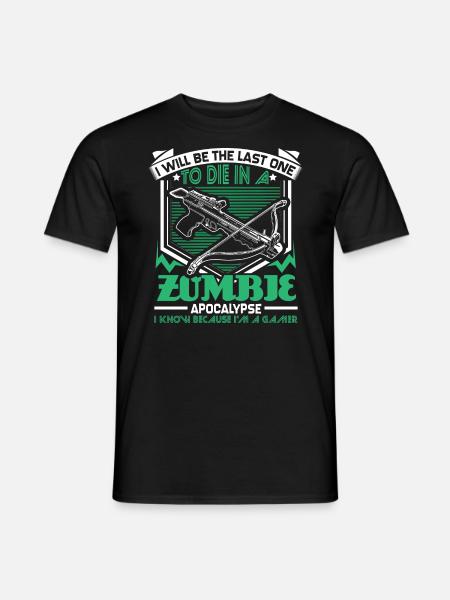 Zombie Apokalypse Games Geschenk - Männer T-Shirt - Schwarz