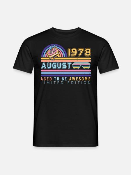 Baujahr 1978 Im August - Männer T-Shirt - Schwarz