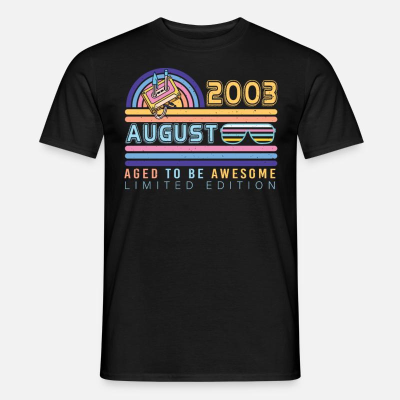 Geboren Im August 2003 - Männer T-Shirt - Schwarz