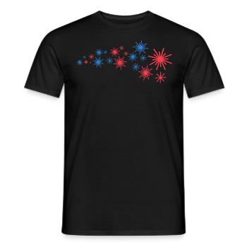 Sternenflotte In Blau Und Rot - Männer T-Shirt - Schwarz - Vorne - AI Model Male 178 light (178cm)