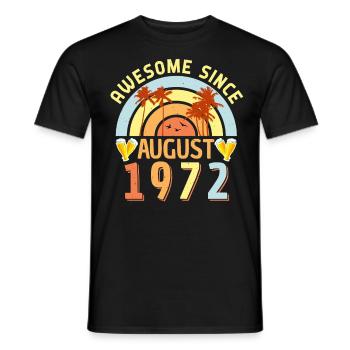 50. Jahrestag August 1972 - Männer T-Shirt - Schwarz - Vorne - AI Model Male 178 light (178cm)