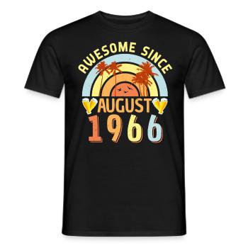 Legendary August 1966 - Men's T-Shirt - black - Front - AI Model Male 178 light (178cm)