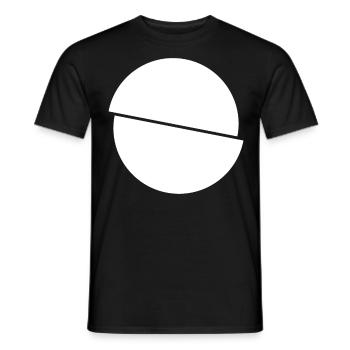 Half Circles White Design - Men's T-Shirt - black - Front - AI Model Male 178 light (178cm)