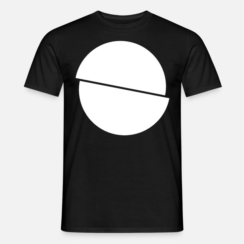 Half Circles White Design - Men’s T-shirt - black
