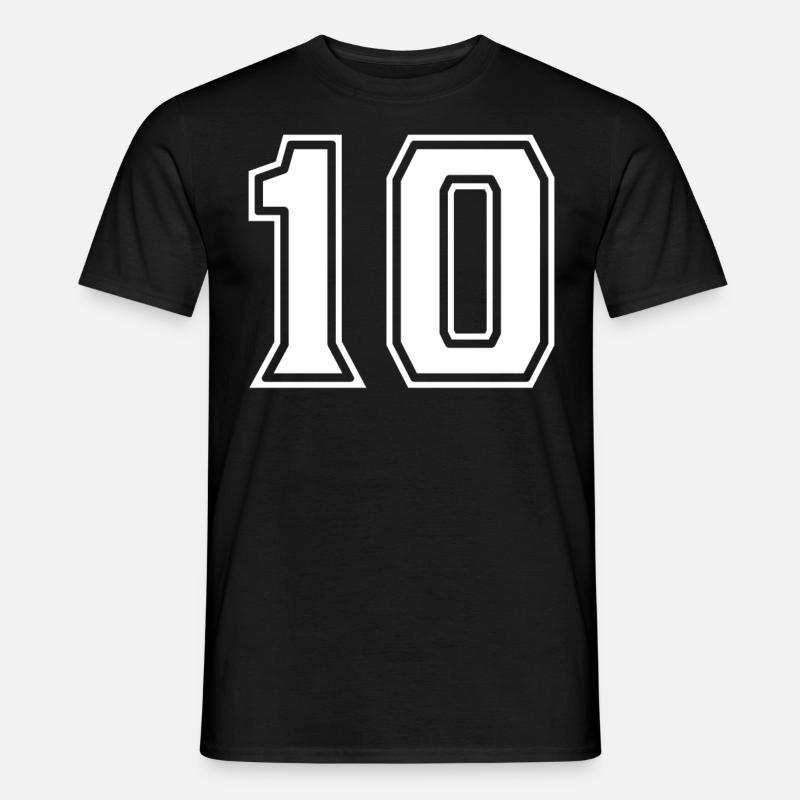 Weisse 10 - Männer T-Shirt - Schwarz
