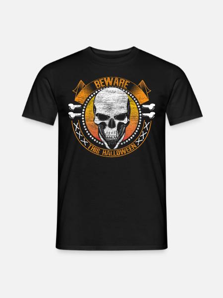 Halloween Skull Creepy Gift - Men's T-Shirt - black