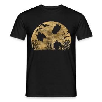 Cadeau fantôme d’Halloween Ghost - T-shirt homme - noir - Devant - AI Model Male 178 light (178cm)