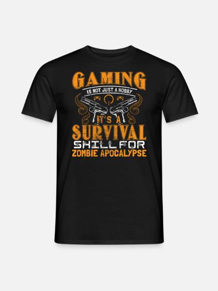 Zombie Apokalypse Games Epidemie Geschenkidee - Männer T-Shirt - Schwarz