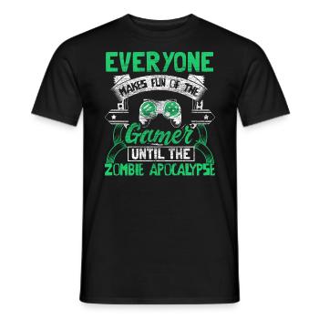 Zombie Apokalypse Gaming Epidemie Geschenk - Männer T-Shirt - Schwarz - Vorne - AI Model Male 178 light (178cm)